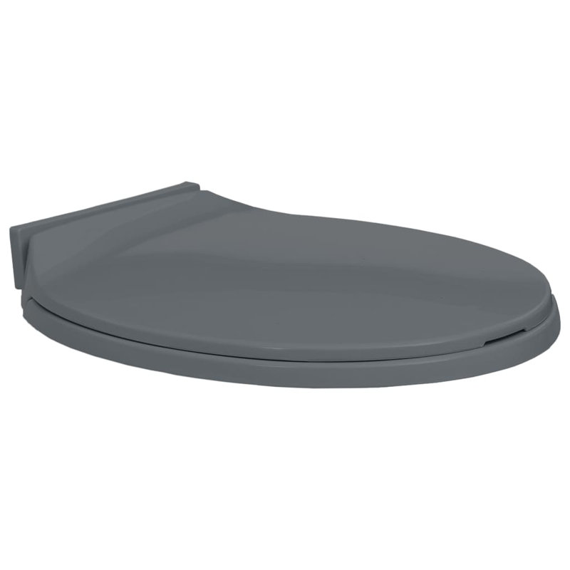 Rohando Soft-Close Elongated Standard Toilet Seat, Grey