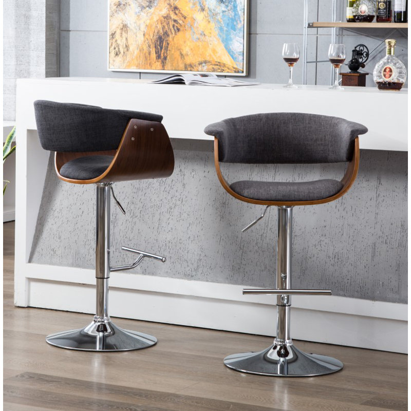 Tabouret de bar Bandar, Gris foncé