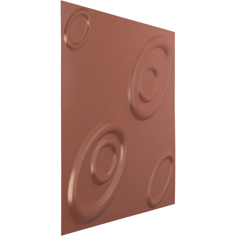 Panneau mural 3D décoratif Malone EnduraWall, L 19 5/8 po x H 19 5/8 po, Rose champagne métallique nacré universel