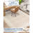 Machine Washable Scalloped Area Rugs Modern Bordered Floor Mats, Non-Slip Contemporary Accent Rug, Non Shedding Soft Low Pile Indoor Carpet for Living Room, Bedroom, Kitchen-1094920948