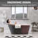 Acrylic Freestanding  Soaking Bathtubs 67'' x 29.5'' Double Slipper Stand Alone Tub in Matte Grey with Side Drain