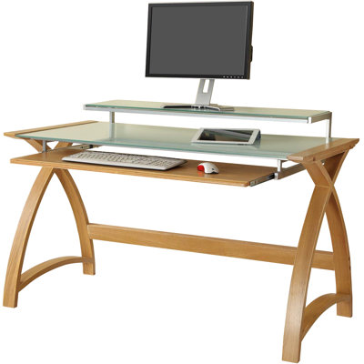 Sunterra Glass Top Computer Desk