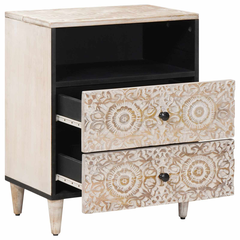 50cm W Solid Wood Bedside Table