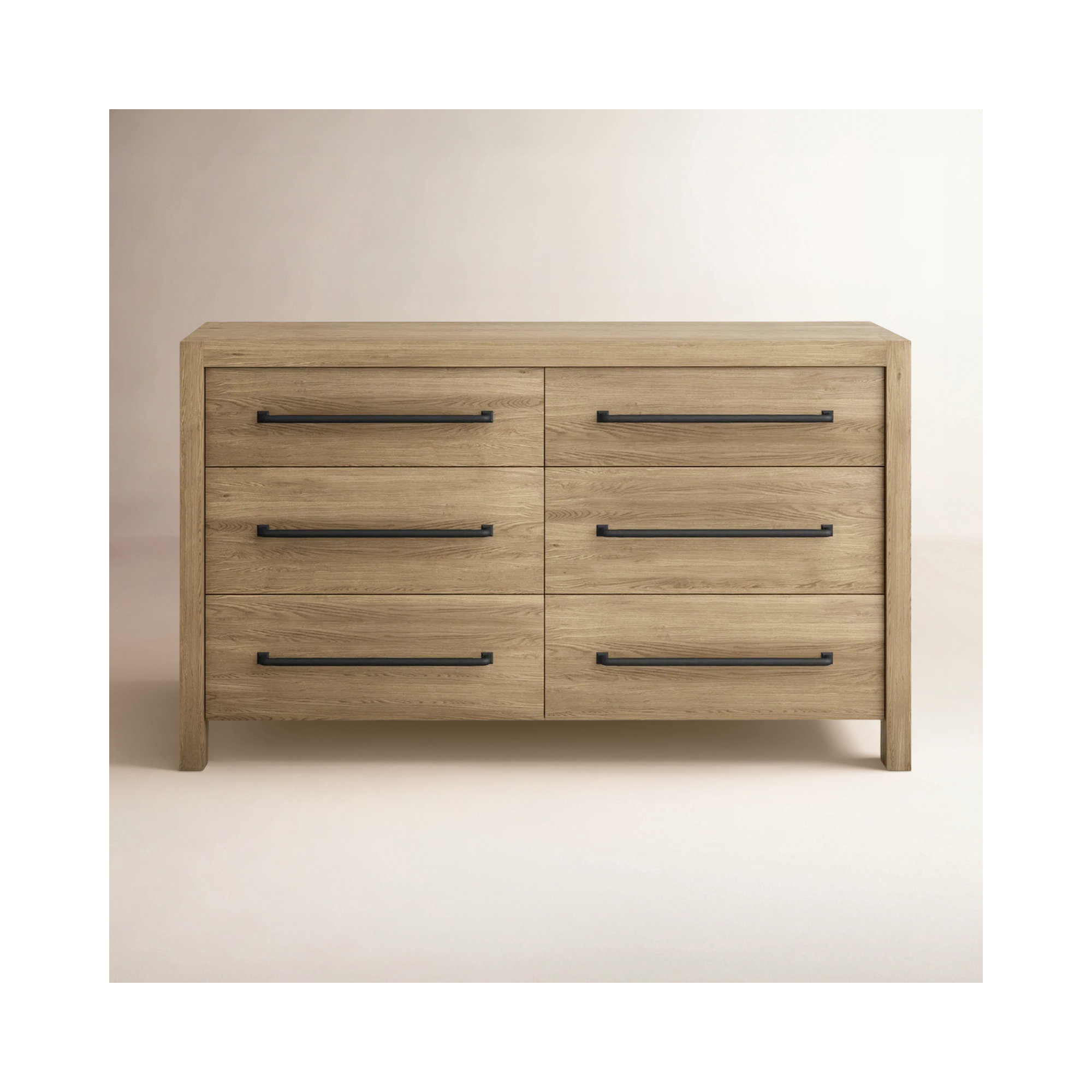 Laroche 6 - Drawer Double Dresser, Pale Oak