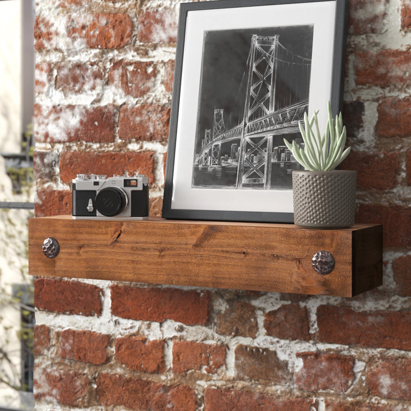 Edna Alder Solid Wood Floating Shelf
