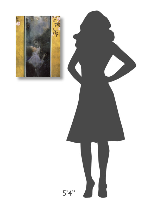 " Love 1895 " by Gustav Klimt, 22" H x 16" W x 1.5" D
