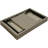 Portable Folding Wicker Table, Grey