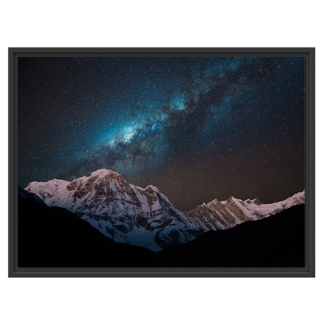 Gerahmtes Wandbild Annapurna bei Nacht