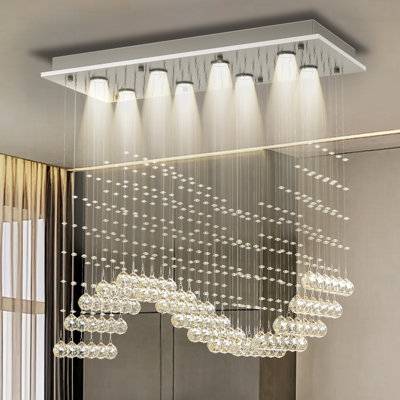 Lustre en cristal 8 lumières Herrin
