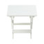 Ensemble de bistro pliable pour l'extérieur, blanc, avec 2 chaises et une table rectangulaire pour l'intérieur