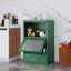Armoire de rangement en métal durable avec portes en acrylique rabattables et 1 tiroir, idéale pour les espaces de vie organisés-1425309812-1425309819