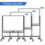 48 po x 36 po, tableau blanc mobile sur deux côtés, tableau effaçable à sec sur roulettes-120885057