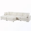 Canapé modulaire rembourré en U avec 2 repose-pieds mobiles-129460553