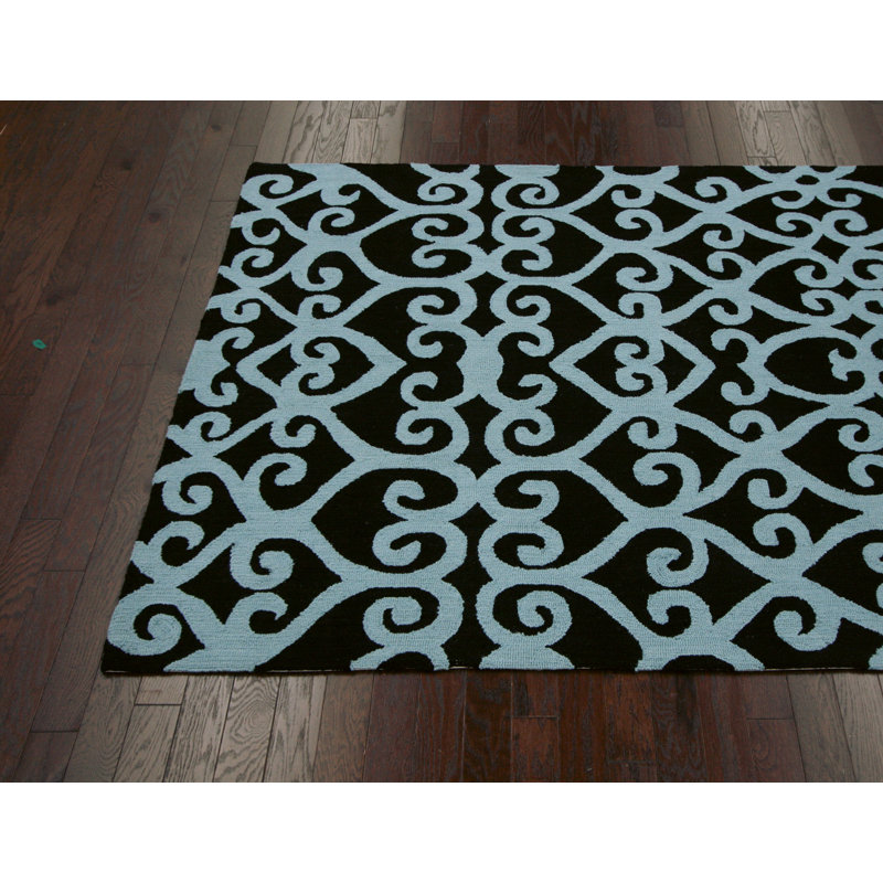 Tapis noir Oneil Hoda, 7 pi 7,2 po x 9 pi 6 po