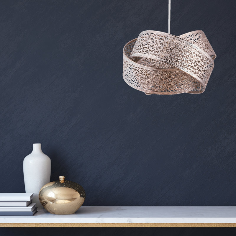20 cm H Novelty Pendant Shade ( Uno ) in Silver