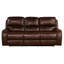 Rich Brown Reclining 3 With Centre Cup Holders And Traditional Style Leather Adjustable Back