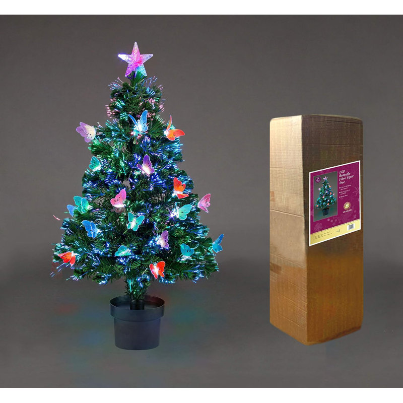 Lighted Artificial Christmas Tree, 2 ft.