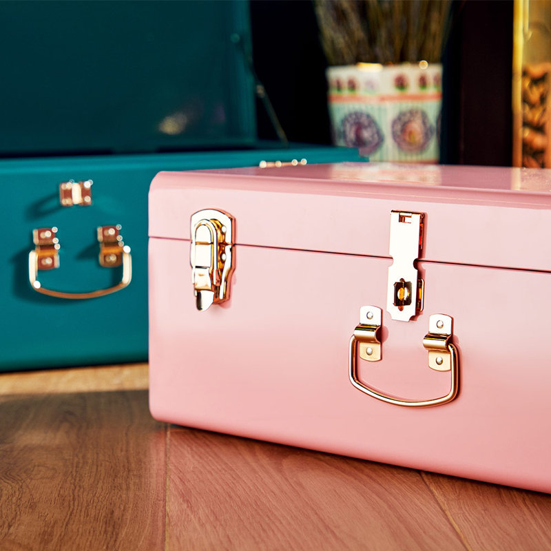  2 Piece Metal Accent Trunk Set