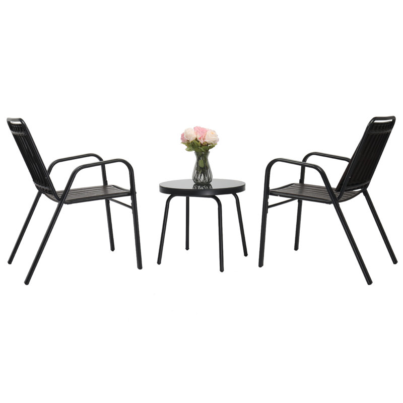 Ensemble bistro extérieur L 19,6 po pour 2 personnes Koushik