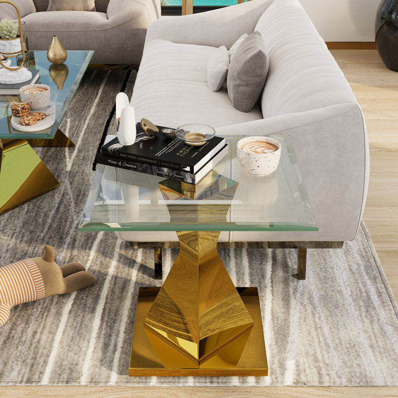 Table de bout en verre 23,6 po