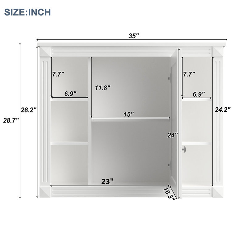 Bilgehan Bathroom Cabinet, White