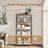 Industrial Style Wooden Bookcase With Fixed Shelves-1507338115-1507338114