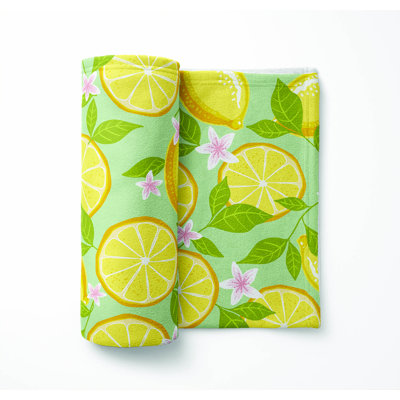 Lemons Ultra Plush Velveteen Fleece Blanket