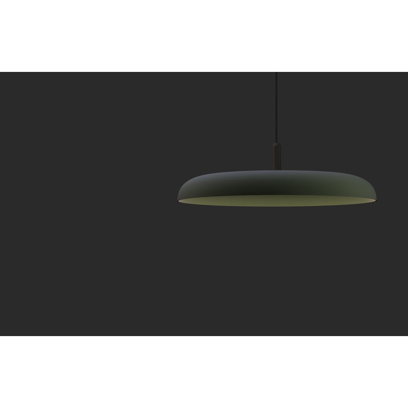 Nivél 1 - Light Single Dome Pendant, Black, 120" H x 15" W x 15" D, Forrest
