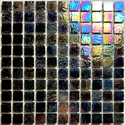 Carrelage mosaïque en verre 0,75 po x 0,75 po bleu mauve LEED Amber