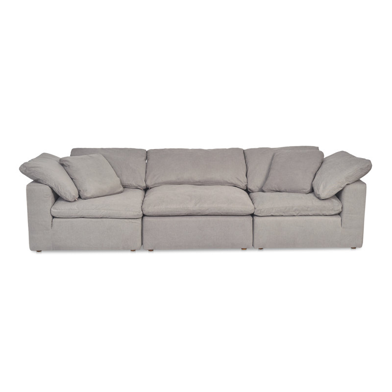 Clay MODULAR SOFA PERFORMANCE FABRIC LIGHT GREY, Light Gray