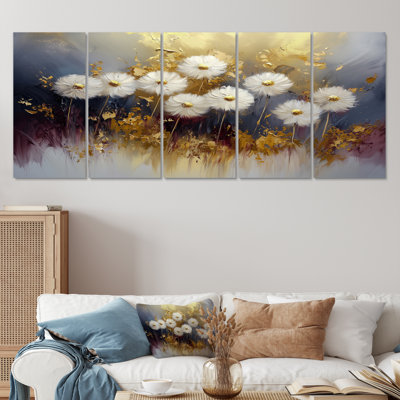 Harmonie de pissenlit doré - art mural pissenlit - décoration murale traditionnelle