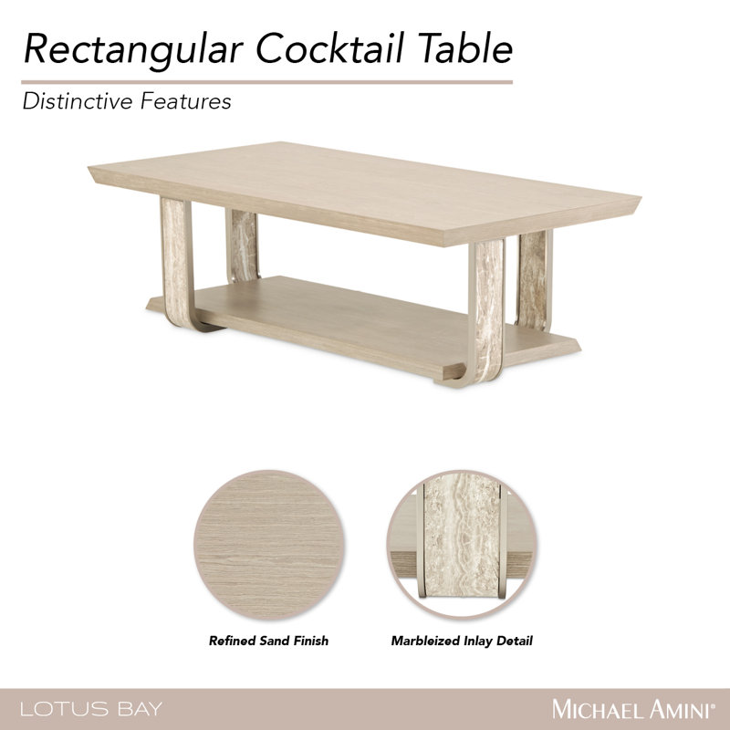Lotus Bay Rectangular Cocktail Table - Sand