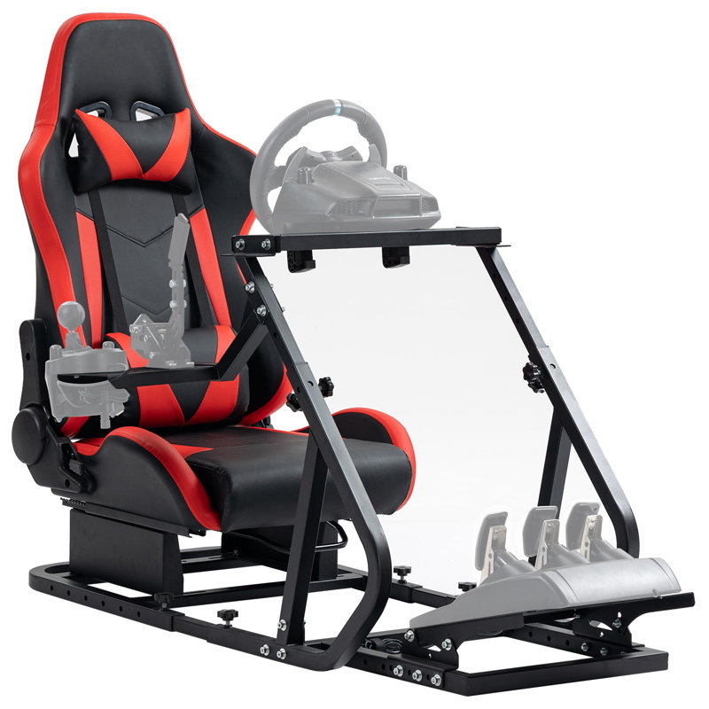 Anman Racing Simulator Cockpit Adjustable Stand and Seat Fit Logitech G29 G920, Not Include Steering wheel & Wheels & Pedals and Shifter Handbrake