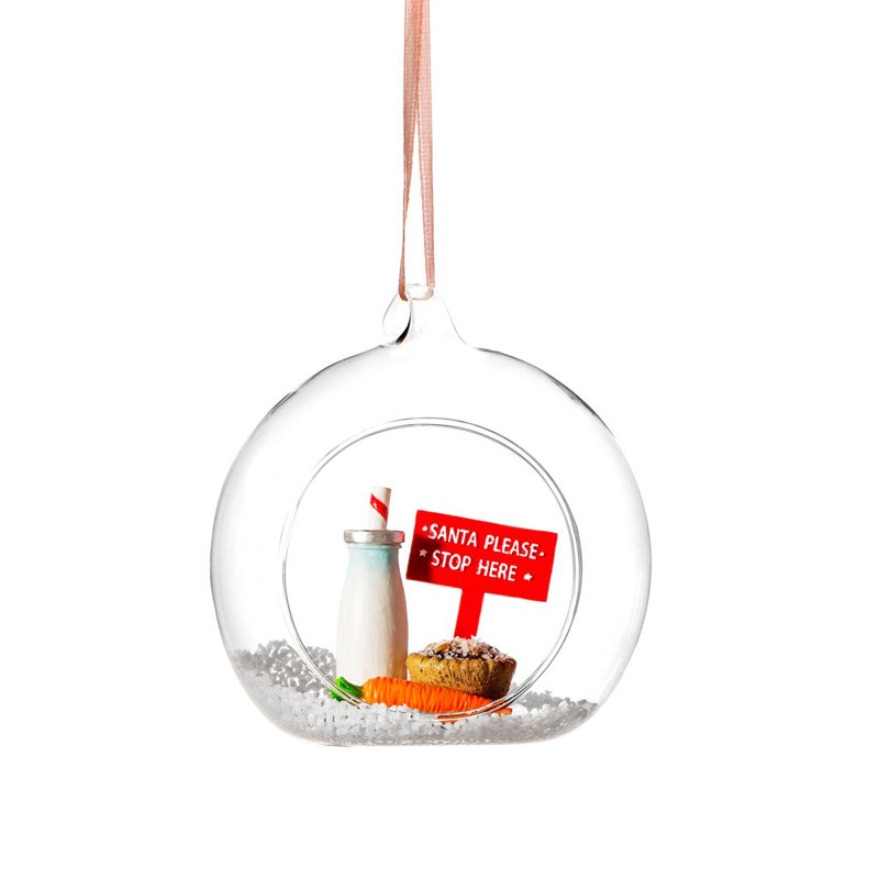 8cm Handmade Glass Bauble