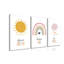 3 Pcs Boho Nursery Canvas Wall Art Dream Big Be Brave Shine Bright Bohemia Sun Rainbow Pictures Kids Wall Decor Poster Print Artwork For Bedroom Children Room Home Decoration