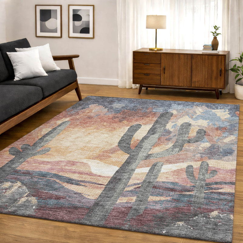 Tapis botanique de qualité supérieure lavable à la machine Mayfield AMF2337, Cuivre, 3 pi x 5 pi