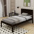 Chares Wood Platform Bed With Headboard-711956073-711956069