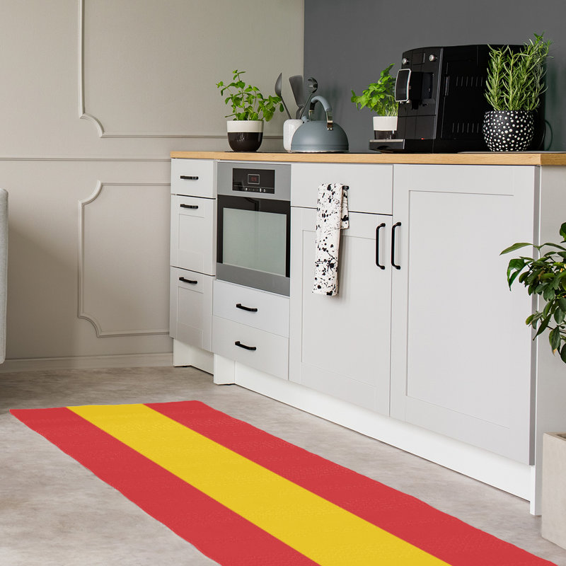 Tapis de zone rouge/jaune, Tapis de couloir 2 pi 6 po x 8 pi