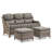 Deb 70.9" W Wicker Sofa with 6" D Cushions and Ottomans-1303230405-1303136313