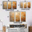 «Golden Autumn Forest Harmony», ensemble de salon art mural forêt-107773403-107773408