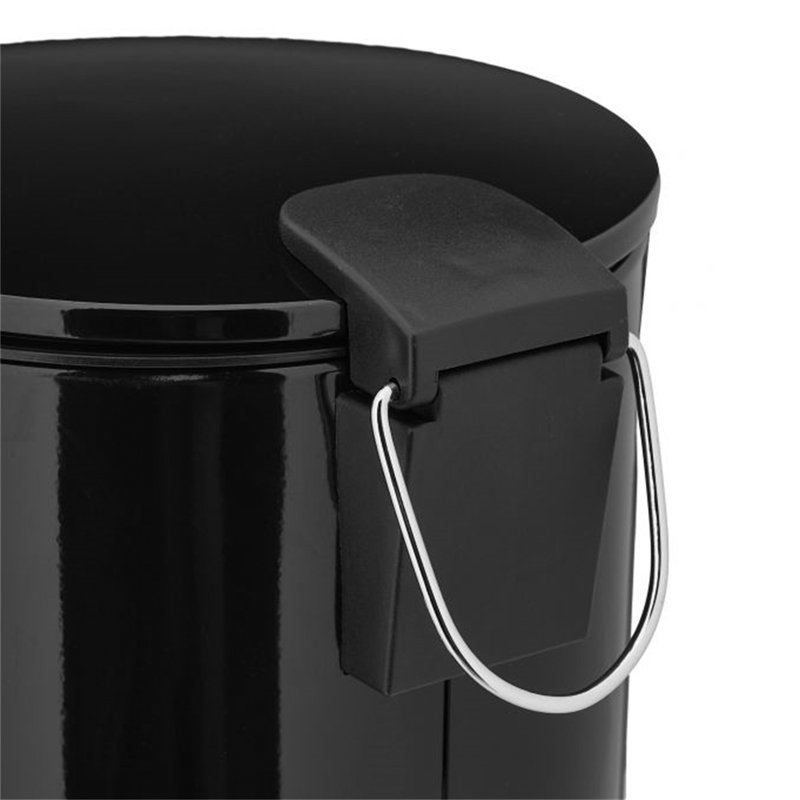Calexico 5 Litre Step on Rubbish Bin, Black