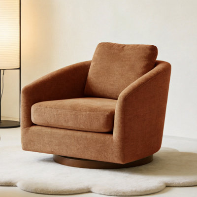 Chenille Swivel Accent Chair