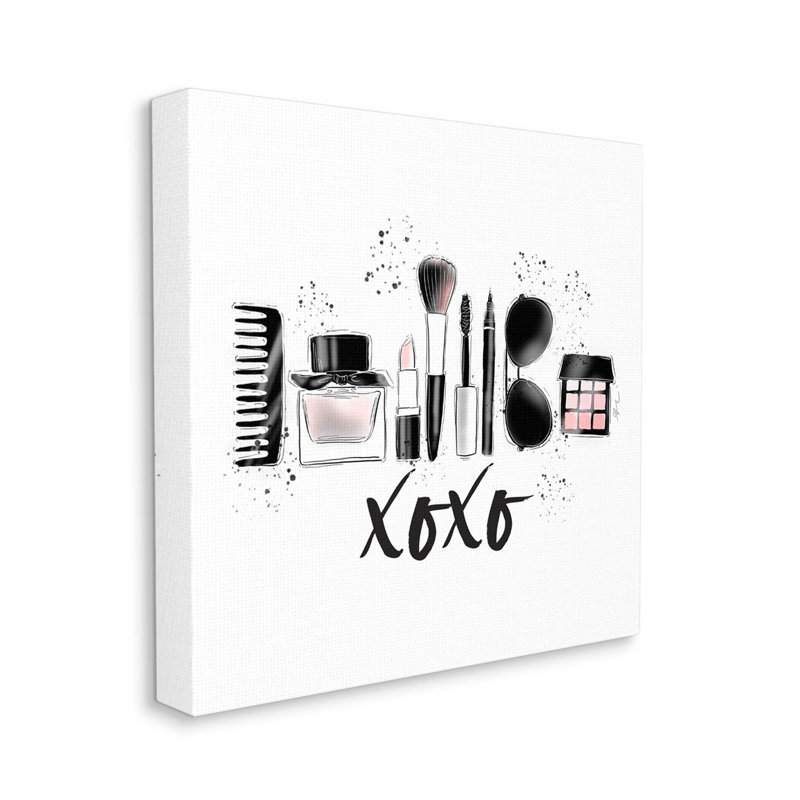 "Xoxo", art mural sur toile Glam, par Alison Petrie, H 36 po x l 36 po x P 1,5 po