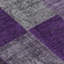 Tapis noir / mauve / gris en polyester tissé à la machine Ayush-2051294455