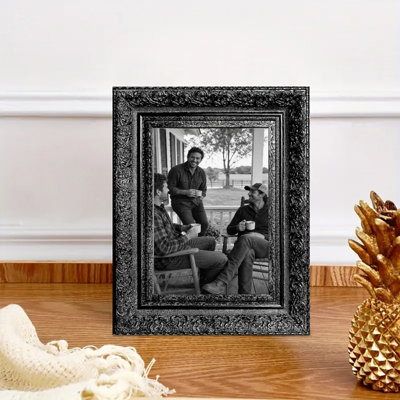 Black 3 PCS 8" x 10" Heritage Style Picture Frame with Decorative Profile