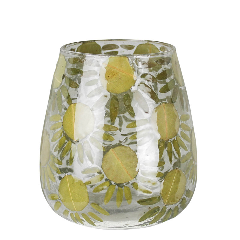 Enamel Leaf Pattern Hurricane - Sm