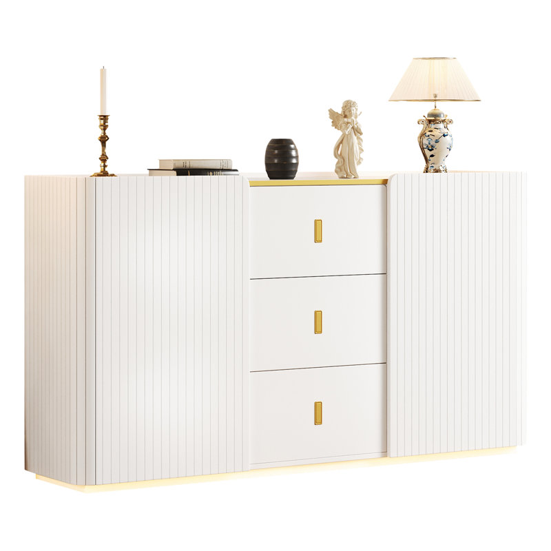 Alizon 150 cm LED Sideboard with 2 Doors and 3 Drawers