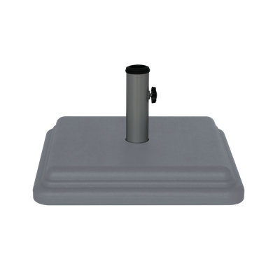 US Weight 40 lbs. Prefilled Concrete Square Outdoor Patio Umbrella Base in Gray