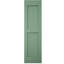 Volets extérieurs Americraft à deux panneaux plats égaux en bois véritable (par paire), 45,7 cm (L) x 203,2 cm (H), avec capuchons de volet en aluminium, vert thermique-136153892