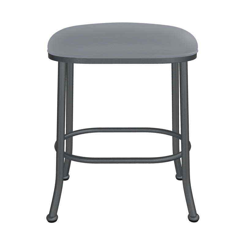 Tabouret de bar et de comptoir Evander, Tabouret de comptoir (siège d'une hauteur de 26 p, Gris, Gris